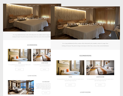 HOTEL ROOM BOOKING WEBSITE booking design figma hotel interactiondesign landing page reservation restraunt roombooking ui uiux ux webdesign website