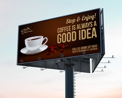 Coffee Billboard Design ads banner billboard billboards branding clean billboard coffee billboard corporate design eligent billboard graphic design illustration luxury billboard professional billboard rollup