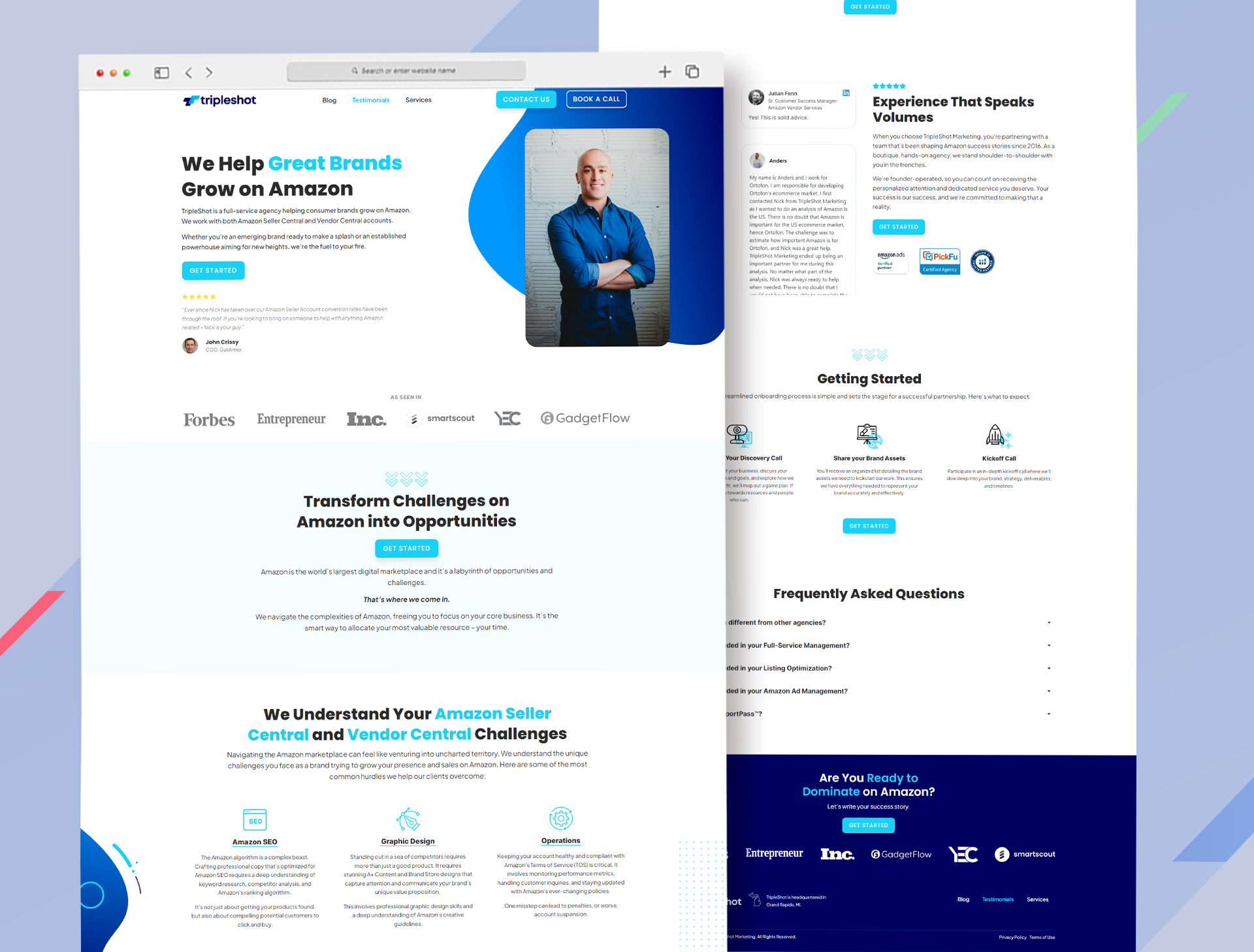 Tripleshot Marketing branding design ui web design web development wordpress