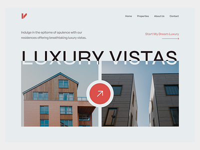 Vistas - Luxury Landing Page clean design home house landing page landingpage luxury luxury property marketing property ui ux web design