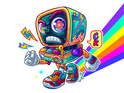 Colorfull Ditoo! art branding cartoon character characterdesign cute design divoom illustration mascot speaker