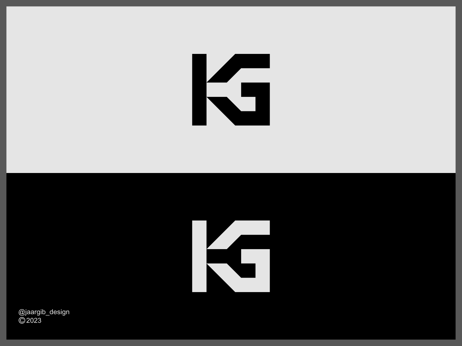 KG monogram logo by Jaargib_design on Dribbble