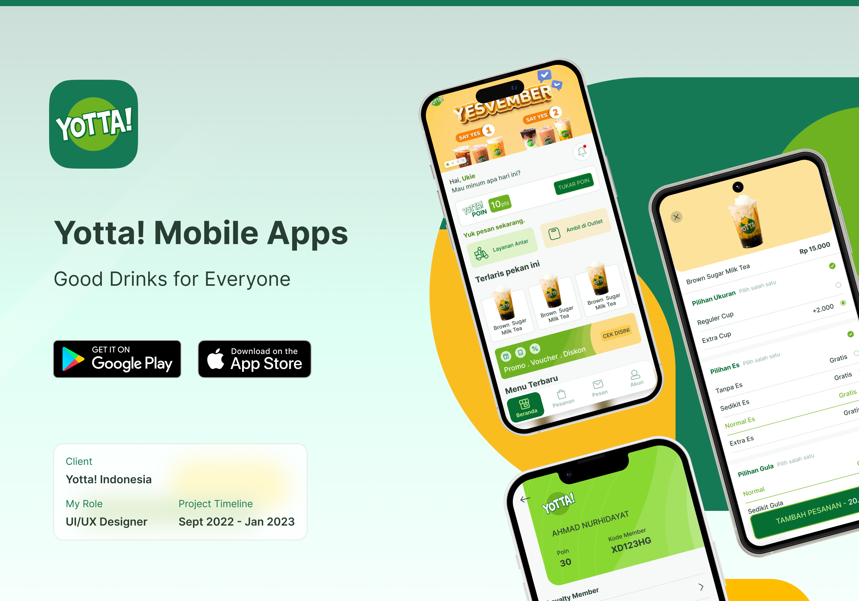 Food & Drink Delivery App - Yotta! by Ahmad Nurhidayat on Dribbble