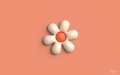 Puffy Daisy Flower 3d 3d design adobe adobe illustrator drawing elements flower graphic graphic design illustration illustrator