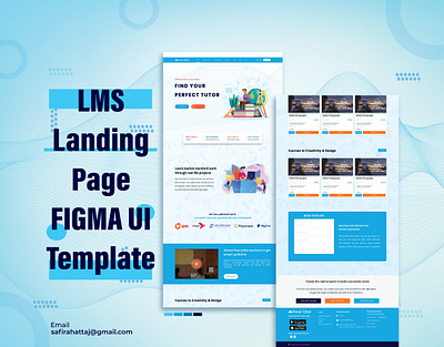 LMS Lsnding Page Design with Figma branding design graphic design ui ux