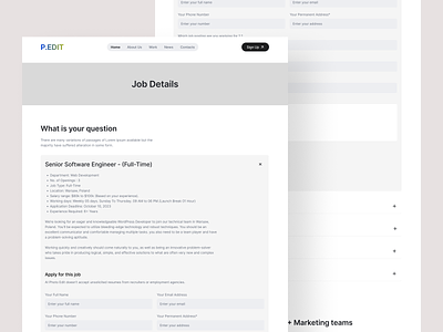 Ai Job Details Wireframe ahmed tamjid ai ai job ai job website branding clean design details job job ai job details page landing page ui ui design ui website ux web website