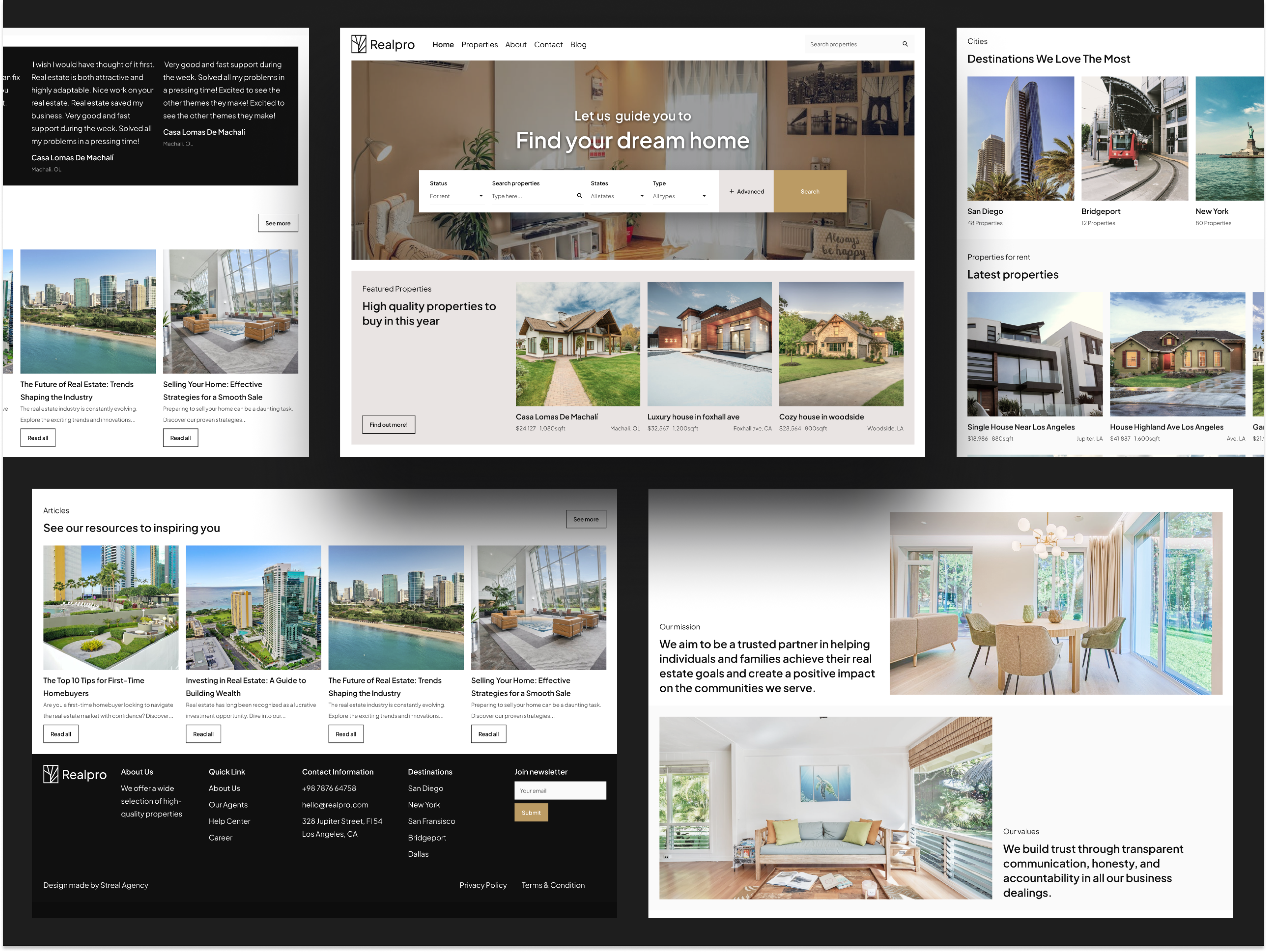 Real Pro: Building Dreams, Creating Trust aesthetich bran branding company creative design graphic design illustration logo ui ux web website