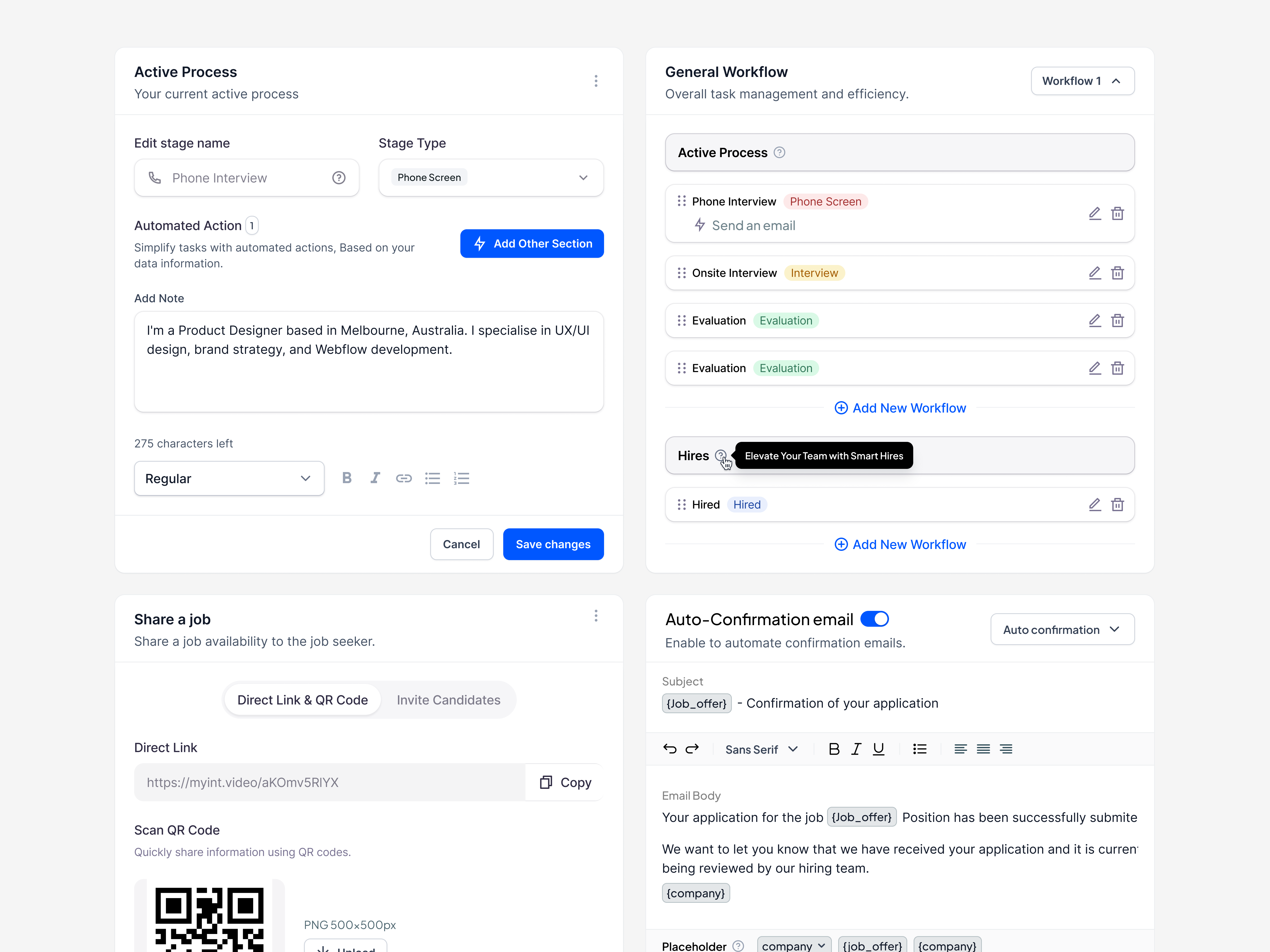 Recruitment Component Web App automation b2b candidate clean company component design employee employment hire hiring hr interface job job board jobs product design recruitment ui ux