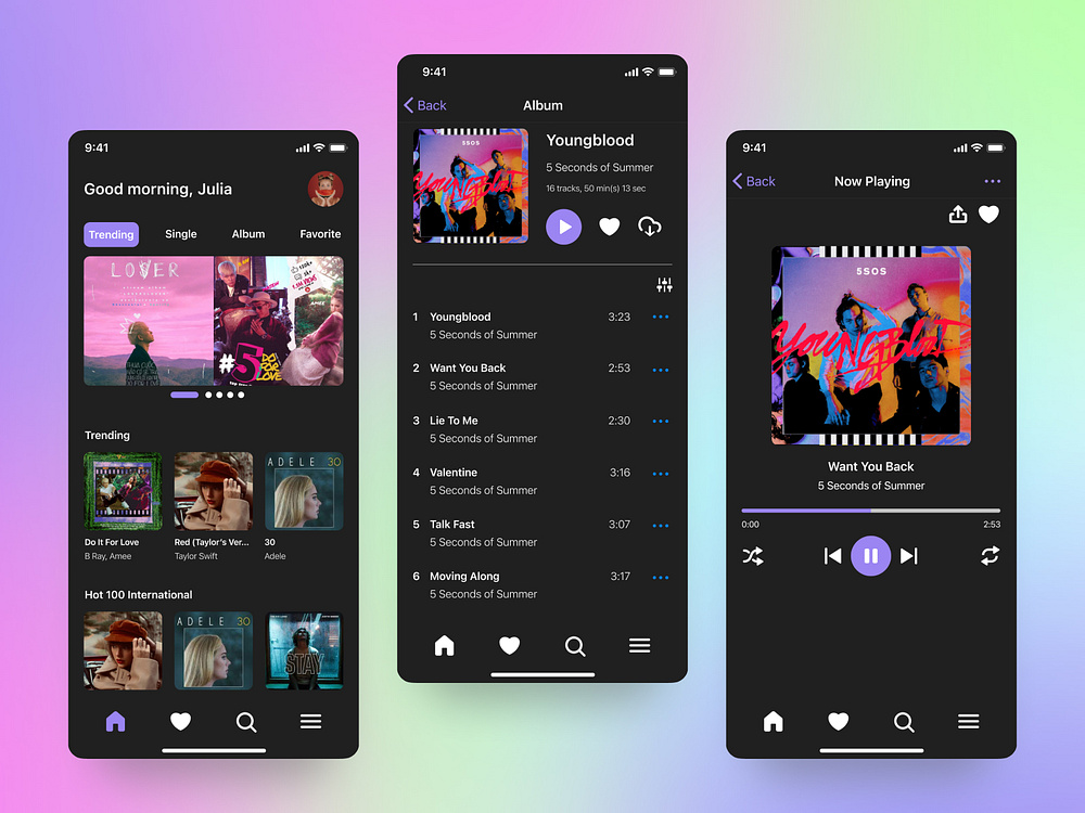 Music Streaming App designs, themes, templates and downloadable graphic ...