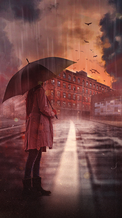 The mind is like an umbrella.. it only works when it is open image manipulation photoshop