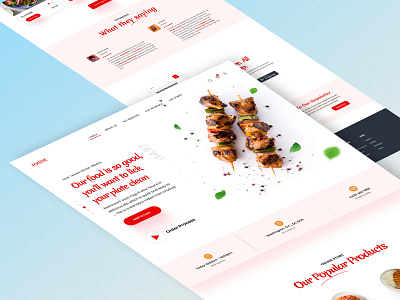 Restaurant Website Landing Page landing page restaurant ui ux web design website