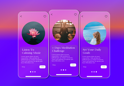 Meditation App app design calm meditation ui ui design