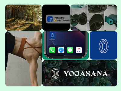 Yogasana app apps art art direction brand design brand identity branding business graphic design icon ios logo minimalist