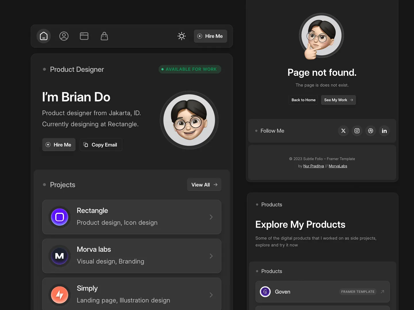 Stunning Product Showcase Section in Dark Mode Portfolio