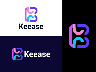 Keease Modern logo design, letter logo 3d abstract logo brand brand identity branding design gradient logo graphic design icon k logo letter logo logo design logo maker logo mark logo type logos mark modern logo simbol vector