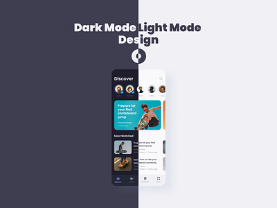 🌗Dark Mode and Light Mode Design for Stakeboard Streaming App darkmode design lightmode ui ux