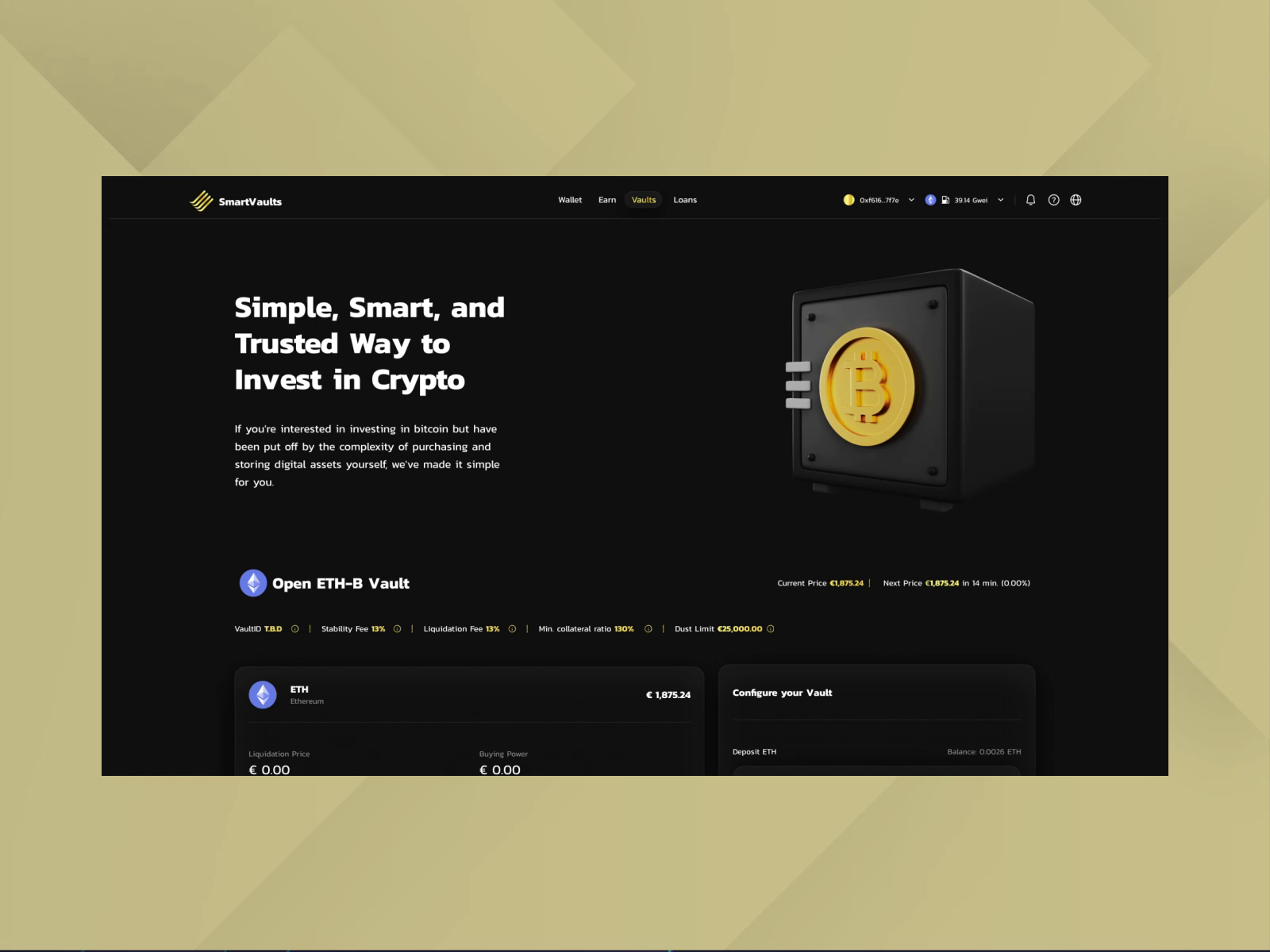 Smart Vaults & Loans Concept - Staking Web3 App UI UX Dashboard by Extej UI  UX Design Agency on Dribbble