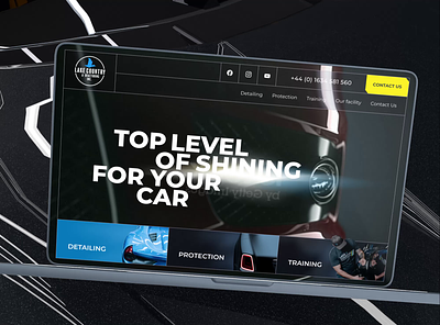 Car detailing 3d blender car company detailing figma photoshop polishing premium service supercar ui ux web design website