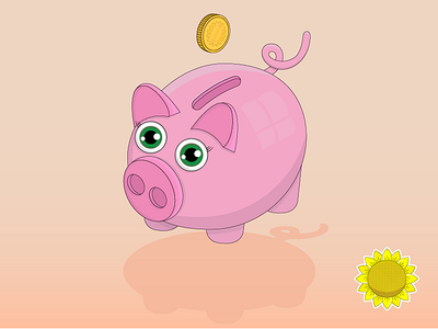 Piggy bank 🐷💰 animation design illustration motion graphics