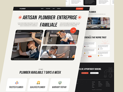 Plumber - Plumbing landing page landing page plumbing plumbing website repair ui ux web design website