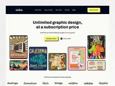 Subscription Service Website Header Exploration V-2 digital service header retro service subscription subscription management subscription platform vintage web web design webdesign website website design