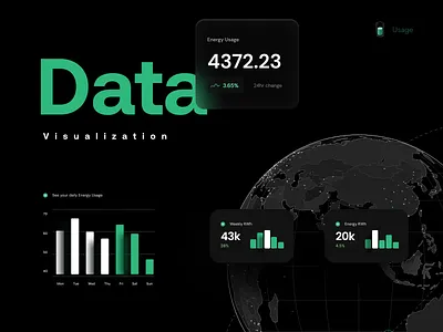 Data Visualization Chart branding chart dark darkui dashboard dashboard ui data data visualization data viz design graph infographic landing page layout pitch pitch deck presentation uiux web website