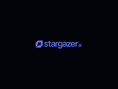 Stargazer.ai | Astronomy A.i. Startup a.i astronomy blue brand brand identity branding design graphic design handcrafted iconic logo logo design logofolio logomark star symbol technology timeless visual identity