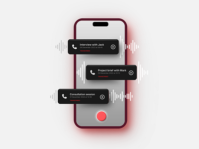 Call recording app design graphic design illustration vector