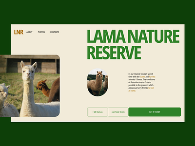 Lama Nature Reserve design concept design homepage landing page ui web web design website