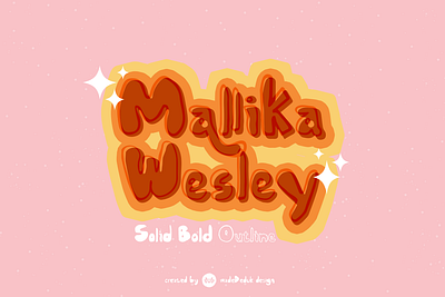 Mallika Wesley - Playful Handwritten book cover children font colorful font fun font groovy font hallowen font headline font kids font logotype playful font retro font