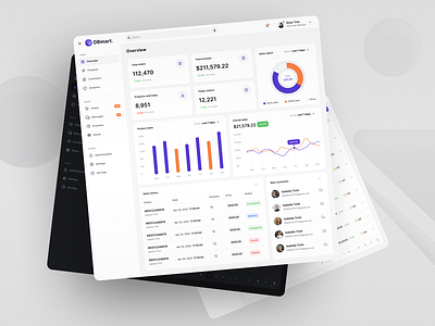 DB - Sales Analytics Dashboard analytics charts charts and graphs customers dashboard list user manage orders overview products sale analytics sales sales report statistic ui ui design uiux uiux design uxui webdesign