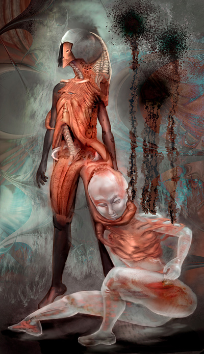 Body horror art bodyhorror horror illustration