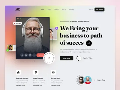 Loura- Business Consultant landing page agency agency landing page business website clean company concept design agency digital marketing interface landing page marketing minimal minimalism protfolio saas seo agency ui uiux ux website