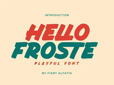 Hello Froste - Playful Font display font