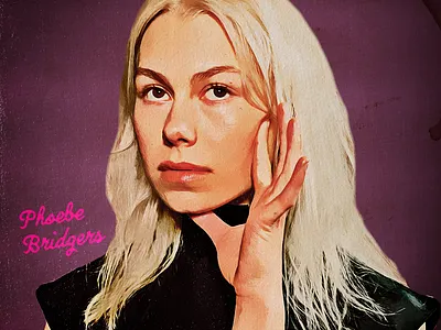 Phoebe Bridgers Unauthorized Poster album art design digital painting graphic design poster design