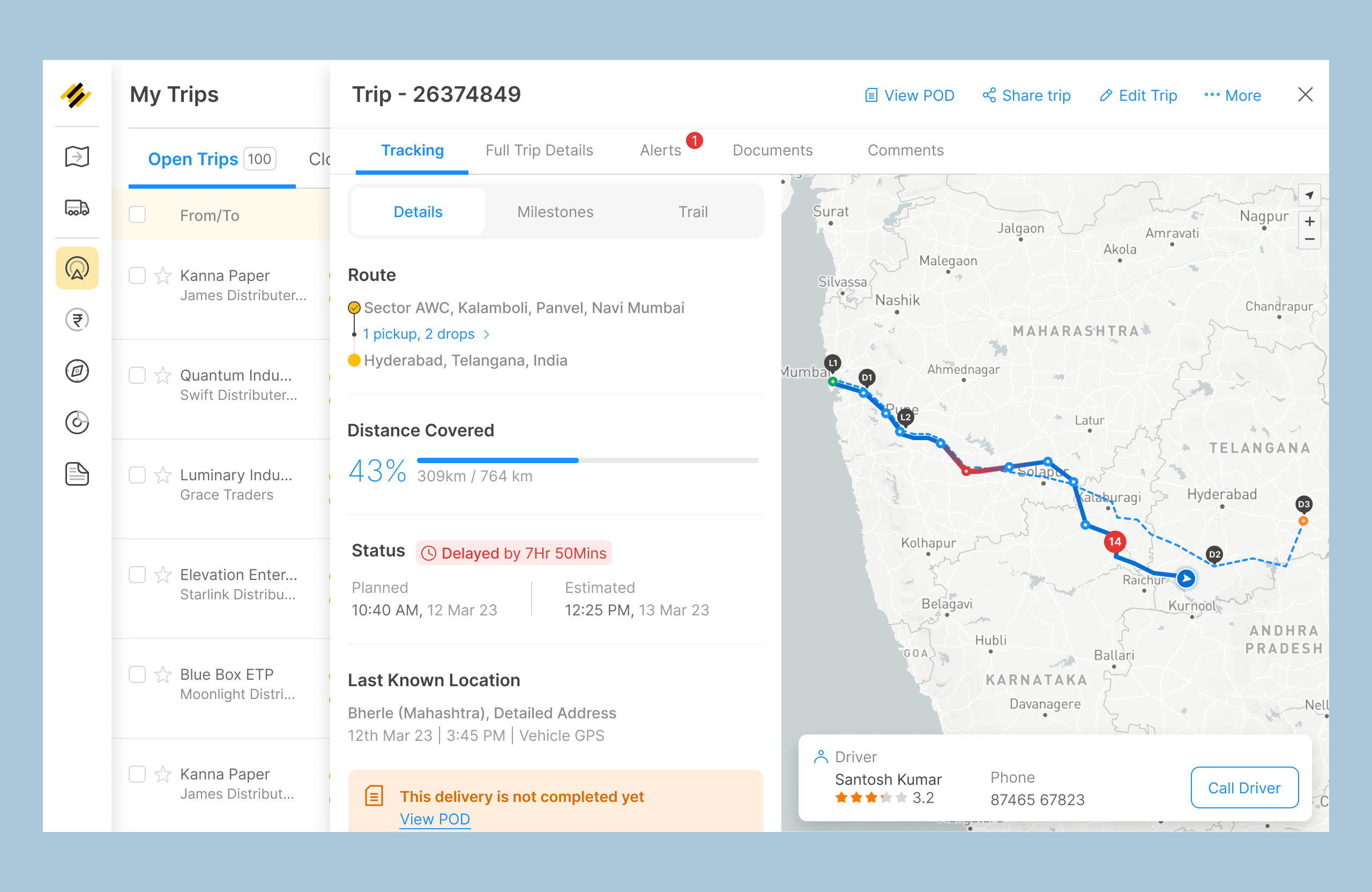 Logistic Dashboard logistic product design supply chain ui