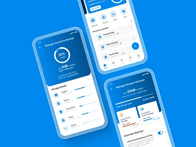Design for Cove Identity App's Cloud Backup Feature app design app ui cloud storage cove app cove identity app dropbox encrypted cloud file manager app google drive local backup material design mega mobile app ui