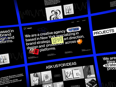 &Walsh / agency website animation design ui ux web
