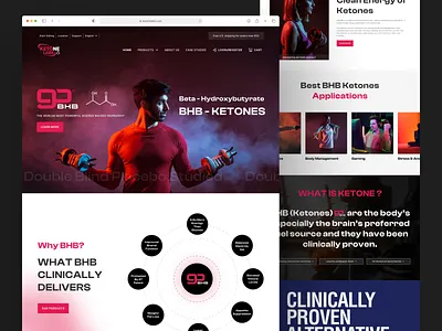 Website for Energy Supplement Product branding clean design energysupplement homepage interface landing landingpage minimal product shop site sport supplement tech ui ux webdesign