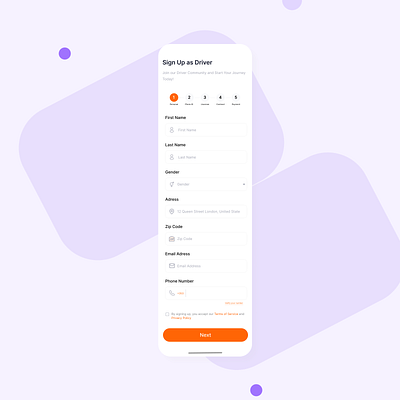 Driver - Sign Up - Design 3d animation branding graphic design logo motion graphics ui