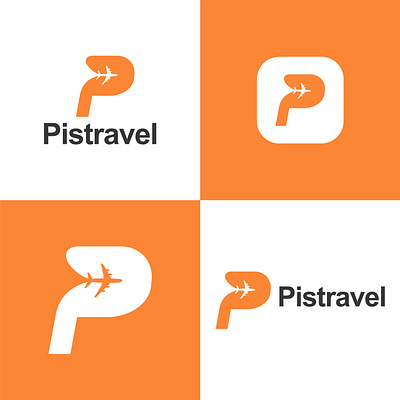 Pistravel logo design airplane branding illustration logo logo design minimalist p letter pis travel traveling traveling logo unique design vector