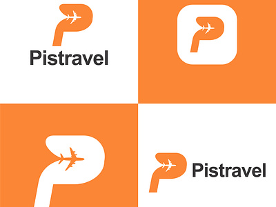 Pistravel logo design airplane branding illustration logo logo design minimalist p letter pis travel traveling traveling logo unique design vector