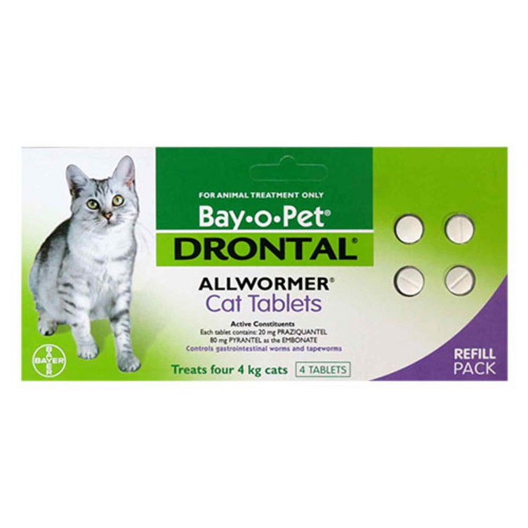 Buy Drontal Wormers For Small Cats 4Kg for Best Price by budgetvetcare ...