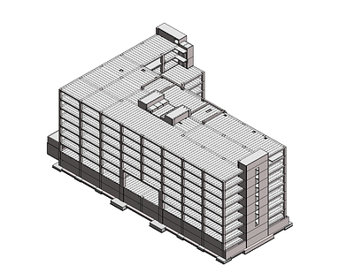 Revit Structural Model of Office Building 3d bim services revit structural model