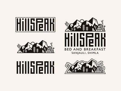 Hillspeak branding design flat hills logo mountain vector