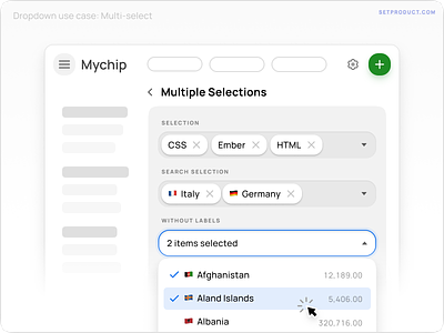 Enhancing Usability: Dropdown Menus UI/UX Guide app chip chips close countries dashboard delete design form input list multi multiselect select ui ui kit