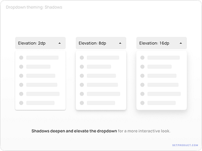 Usability: Strategies for Effective Dropdown Design app design dropdown elevation figma hover menu onhover shadow templates ui ui kit