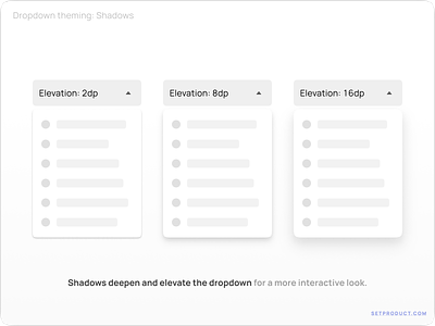 Usability: Strategies for Effective Dropdown Design app design dropdown elevation figma hover menu onhover shadow templates ui ui kit