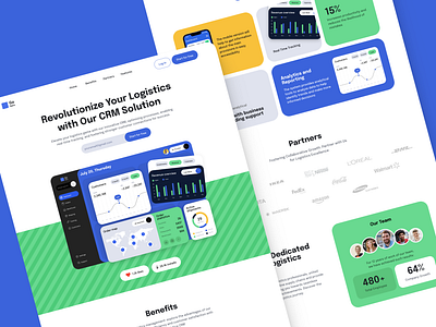 Landing Page for Logistics CRM design landing landing page ui ux web website