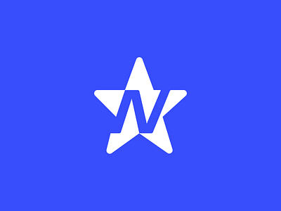 Letter N agency blue branding custom identity letter n logo logo design logo maker logodesigner logoinspirations mark minimal n star stunning symbol white
